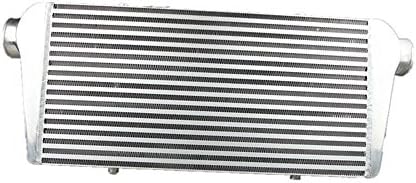 AdlerSpeed Universal 3" Inlet/Outlet Aluminum Front Mount Turbo Intercooler Bar & Plate 600X300X76mm - UK Shipping