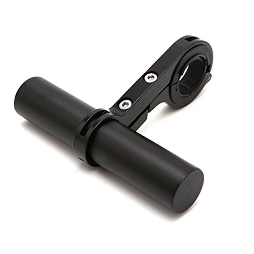 Bicycle Accessories Bike Bracket Handlebar Extension Flashlight Mount Carbon Fiber Extender Aluminum Alloy Holder Space Saver-Black