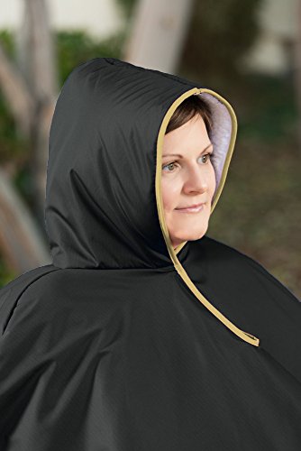 Comfort Finds Wheelchair Winter Poncho(Single Pack,Black)