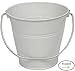 ITALIA 6 Pack,Size 4.3 x 4.3 H, Quality Metal Bucket, 0.5 Quart Color White 6-Pack