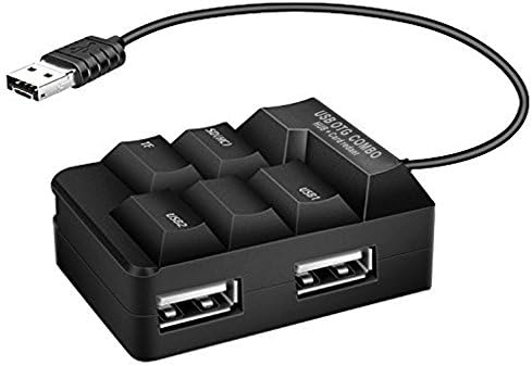 USB OTG Hub Combo Adapter Micro USB to USB, Micro USB/USB OTG Cable SD(HC)/TF Card Reader with 2 USB Hubs for PC, Android, Tablet, Samsung Galaxy, HTC, LG and More