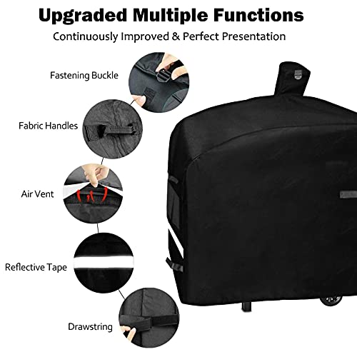 Hisencn Pellet Grill Cover for Camp Chef, FullLength Patio Cover DLX