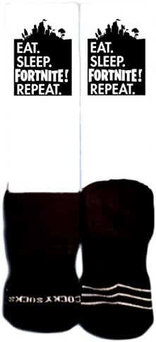 Eat Sleep Fortnite Repeat Cocky Socks
