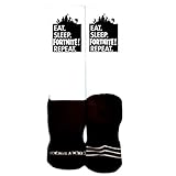 Eat Sleep Fortnite Repeat Socks