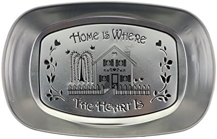 Set of 2 Tinplate Snack Plates Candy Dish Biscuits Plate by SweetDays