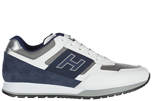 Hogan Mens Shoes Leather Trainers Sneakers H321 Blu Us Size - Main Image