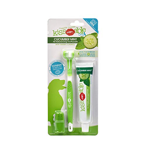 KISSABLE Dog Dental Kit Contains AllNatural Toothpaste + GumHugging