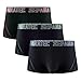 Separatec Men's 3 Pack Soft Bamboo Fiber Separate Pouches Trunks(Black,M)