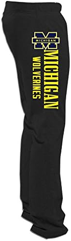 Men's Michigan Wolverines Sweatpants Black Running Pants