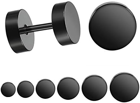 LIEBLICH Black Stud Earrings Men Women