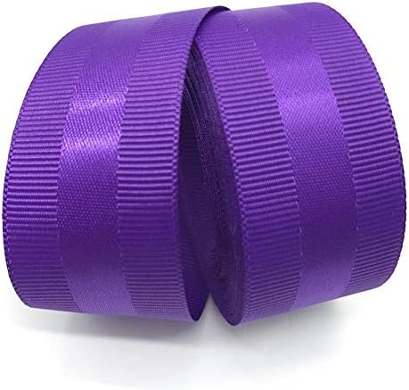5yards/lot 1'' (25mm) Grosgrain Edge Satin Ribbon Hair Bow Party Christmas Wedding Decoration Grosgrain Ribbon (Color : Purple)