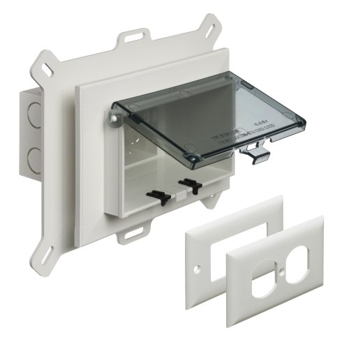 Arlington DBHS1C1 Low Profile IN BOX Recessed Outlet Box Wall Plate