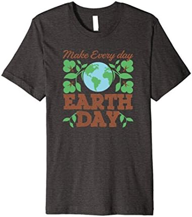 Mens Make Every Day Earth Day Recycle Conservation T-Shirt Small Dark Heather