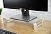VIVO Silver Aluminum 16 inch Wide Monitor Riser, Ergonomic Desktop Stand, Modern Tabletop Organizer STAND-V000H