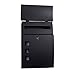 Wall Mounted Mailbox Large Outdoor Black Metal Lockable Drop Box Vertical Locking Letterboxes for Houses Front Porch Rural Residential Decorative Mailing Commercial Apartment Exterior Hanging Postbox
