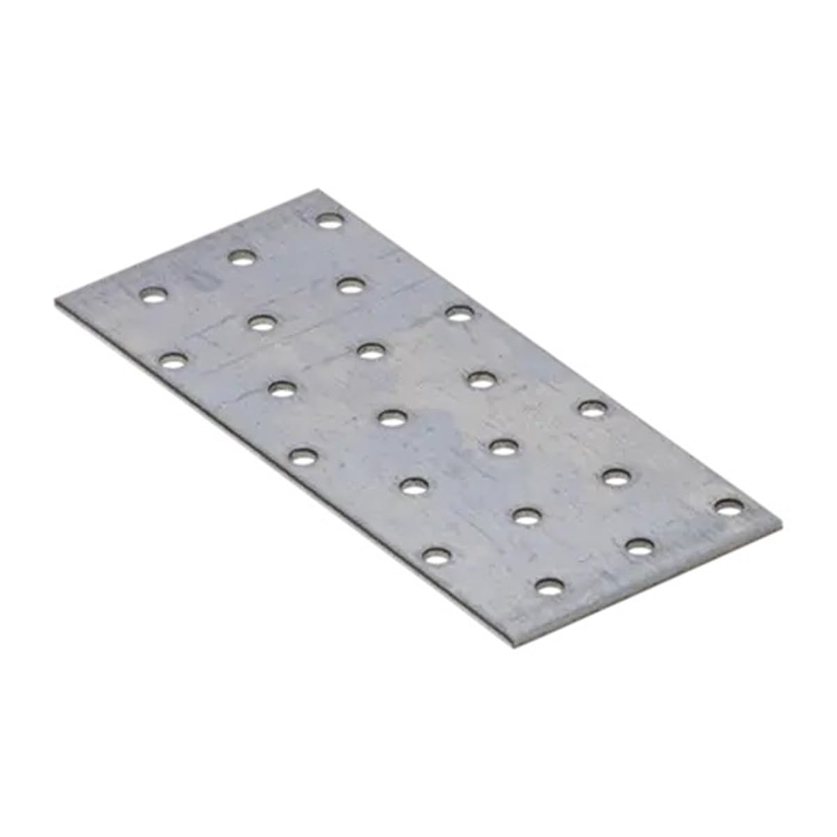 140mm x 60mm Galvanised Perforated Flat Plate Connector Joining Plates Metal Brace Brackets for Wood 2mm Thick Steel PP5 (Pack of 1) L03-06ABC