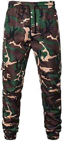 Qingduomao Men's Sweatpants Jogging Camouflage Print Pants Tracksuit Bottoms Casual Trousers Comfortable