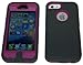 Brand New Iphone 5 5S Body Armor Defender - Comparable to Otterbox Defender + 1pc 3ft Data Cable (Dark Grey on Purple)
