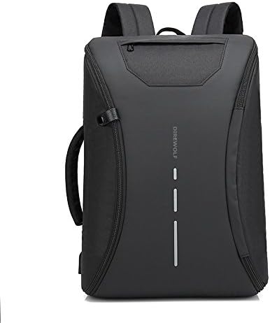 Men Backpack Anti theft multifunctional Oxford Casual Laptop Backpack with USB Charge Waterproof Travel Bag Computer Bag Bagpack (Black)