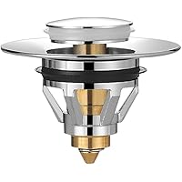 Eigso Universal Edition Bathroom Sink Stopper,Bathtub Converter Sink Drain Strainer Plug,Push Type Basin Pop-Up Drain…