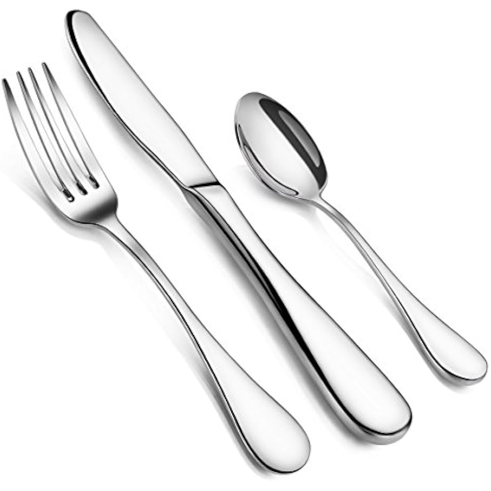 Teaspoons 59311 Rain 18/10 Stainless Steel Teaspoon, 6.25Inch, Set Of