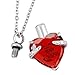 PREKIAR Heart Cremation Urn Necklace for Ashes Urn Jewelry Memorial Pendant with Fill Kit and Gift Box - Always on My Mind Forever in My Heart
