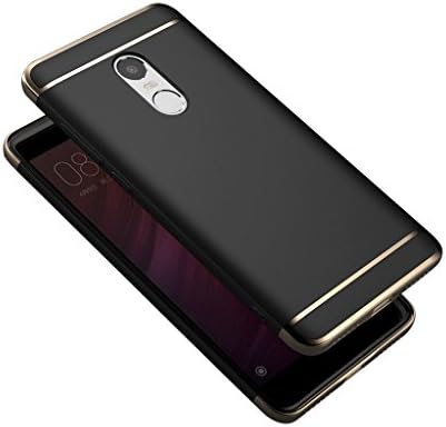 Xiaomi Redmi Note 3 Case , ivencase 3 in 1 Anti-Scratch Shockproof Slim Case Cover with 2 Reinforced PC Electroplate Frames for Xiaomi Redmi Note 3/Note 3 Pro ( 5.5 inch ) - Black