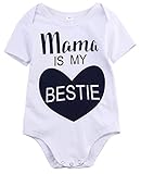 Baby Girls Short Sleeve Mama Is My Bestie Bodysuit