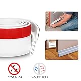 Door Draft Stopper Door Bottom Seal Weather Stripping- BLENDX Under Door Sweep Waterproof Weather Strip Energy & Money Saving, 2