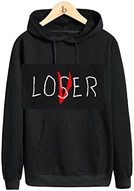 Albina Collins New It Loser Sweatshirt Men Women The Losers Club Hoodie Casual Unisex Loser Lover Hood Black L