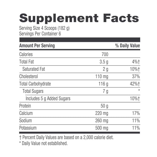 GNC Pro Performance Weight Gainer Protein Powder, 50g Protein, High Calorie, 700 Calories, Supports Mass and Muscle Recovery, MCT, BCAA, 3rd Party Tested, Vanilla Ice Cream, 6 Servings, 2.5 lbs