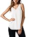 Evera B Womens V Neck Spaghetti Strap Tank Tops Dressy Casual Camisole Blouses Sleeveless Loose Cami Basic Tank Shirt