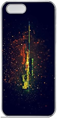 iPhone 5 Case, iPhone 5S Cases - Crystal Clear Hard Protective Case Cover for iPhone 5/5s Awp Dragon Lore Sniper Rifle Counter Strike Anti-Scratch Clear Hard Case Bumper for iPhone 5/5S