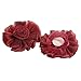 DZT1968®1 Pair Rose Flower Window Treatment Curtain Holdback Decor Tieback (Red)