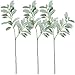 Supla 3 Pcs Fake Silk Lamb's Ear Leaf Spray Faux Artificial Greenery Flocked Lambs Ear Leaf in Silver Green 30