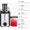 VEATON Juicer Electric Extractor Whole Fruit and Vegetable, Wide Mouth Centrifugal Juice Machine Dual Speed Settings and…