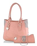 Butterflies Women's Handbag (Peach) (BNS WB0163)
