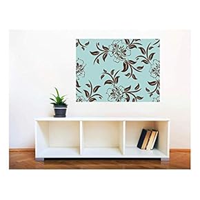Removable Wall Sticker/Wall Mural - Seamless Floral Pattern | Creative Window View Home Decor/Wall Decor - 24"x32"