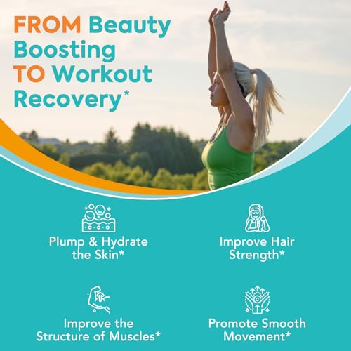 SUREBOUNTY COLLAGEN PEPTIDES POWDER, TYPE I & III, GRASS-FED BOVINE SOURCE, UNFLAVORED, DISSOLVES EASILY, SKIN, HAIR, NAIL & MUSCLE CARE, PALEO & KETO FRIENDLY, 8OZ
