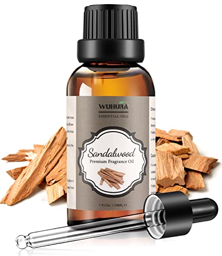 Wuhura Sandalwood Essential Oils for Diffuser 30ML - Premium Grade Aromatherapy Essential Oil Sandalwood Fragrance Oils (1.01 Fl Oz/