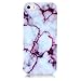Iphone 5 Case Iphone 5S Case Iphone SE Case UCLL Marble Design Slim Soft TPU Soft Cover for iphone 5/5s/5SE With with Screen Protector (purple)