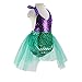 Wennikids Baby Girls Sequins Mermaid Bodysuit Romper Jumpsuit Summer Sunsuit Outfits Large Purple/Green