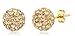 14k Yellow Gold 8mm Preciosa Crystals Stud Earrings with 14k Pushbacks - Available in Different Colors