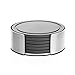 - Stainless Steel Holder with Black Silicone Coaster Set - Bar Drink Cup Holders - 6 Pack