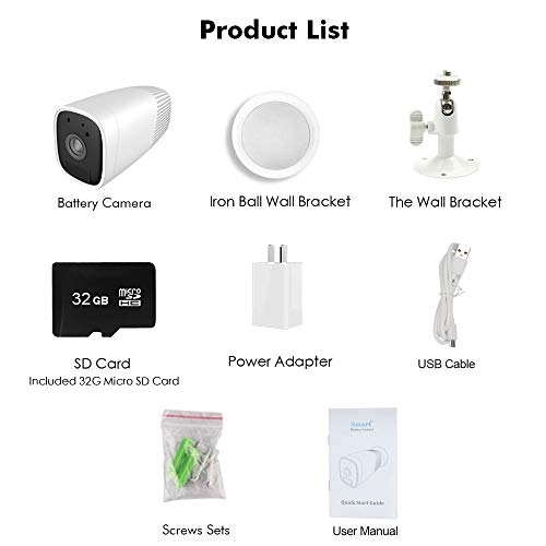 image for Wireless Rechargeable Battery Security Camera 1080P Abowone Wireless W