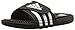 adidas Women's Adissage Slides Sandal, Black/Black/White, 6