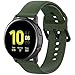Fit for Samsung Galaxy Watch Active 2 Watch Bands, 20mm Silicone Quick Release Replacement Band Straps Wristbands Fit for Garmin Vivoactive 3 Music Women Men (Army Green, Small)