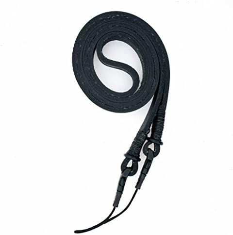 Quick Release Leather Camera Neck Strap —Black/Black — by E3 Supply Co.