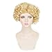 SiYi Short Blonde Curly Wig Wavy Synthetic 1920s Costume Retro Heat Resistant Costume Flapper Wig