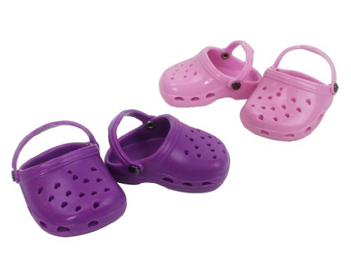 Doll shoes for american girl dolls: two pairs of purple…